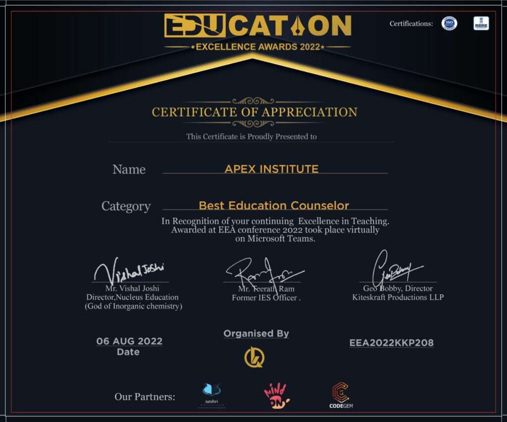 APEX CERTIFICATE